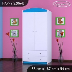 ZALOGA - Garderobna omara Happy babies Blue and White